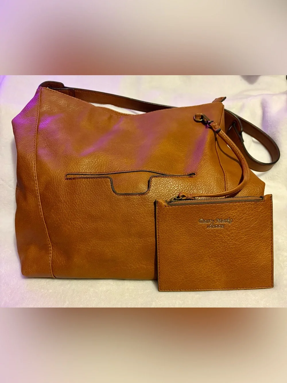 Darcy Marks London Cognac Leather Shoulder Bag